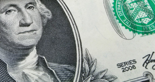 A close up of a dollar bill.